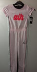 Girls NIKE Jordan Air All in One Jump Suit Pink Black New Tags Age 6 Years