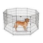 Petmaker Parc de Jeu Pliable en métal avec 8 Panneaux de 61 x 76,2 cm - Enclos intérieur/extérieur avec Porte pour Chiens, Chats ou Petits Animaux