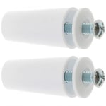 cyclingcolors 2x Butée d'arrêt de lame finale de volet roulant cône Ø22mm longueur 60mm en PVC avec rondelle et vis Store Fenêtre Enroulement Déroulement Coffre Universel, blanc