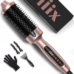 Terviiix Thermal Brush Get Voluminous Style, Quick Heating Hot Brush, Ceramic Tourmaline Ionic Curling Brush, Heated Curling Iron, Digital Display 5 Temperatures Curling Wand, Dual Voltage, 45MM