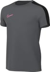 Nike Unisex Kids Academy 23 T-Shirt, Iron Grey/Black/Sunset Pulse, 7-8 Years EU