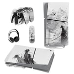 playvital Autocollant pour ps5 Slim Console Standard Sticker Skin pour ps5 Slim Disc Edition,Autocollants Accessoires pour ps5 Manette pour ps5 Télécommande&Casque&Station de Charge-Dragon Mistborn