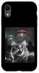 Coque pour iPhone XR Maine Coon Cat Selfie avec Alien OVNI Homme, Femme, Enfant