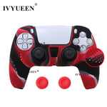 Camo Rouge - Housse De Protection En Silicone Pour Manette Sony Playstation Dualshock 5, Antidérapante, Étui Pour Dualsense, Pour Ps5