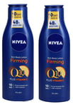 2x  NIVEA Q10 Firming Rich Body Lotion with Vitamin C 250ml, Dry Skin