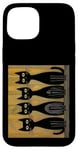 Coque pour iPhone 15 4 chats noirs d'inspiration rétro sur un motif ondulé cool