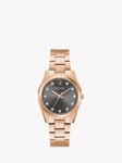 Bulova Women's Surveyor Diamond Bracelet Strap Watch, Rose Gold/Grey 97P156