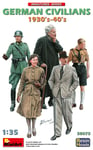 German Civilians 1930-40s. Resin Heads 1:3 5 Figurine Plastic Model Kit Miniart