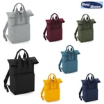 Bagbase Twin Handle Roll-top Backpack Bg118 - Polyester Rucksack Travelling Bag