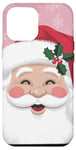 iPhone 12 Pro Max Vintage Pink Christmas Cute Funny Santa Claus Holiday Xmas Case