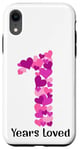 iPhone XR 1 Years Loved Heart Happy 1st Birthday Girl Case