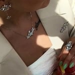 La fleur multi pendant halsband silver Ioaku Romantiskt