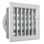 La Ventilazione GCSIAL1615120 Grille de Ventilation à encastrer pour cheminée, Aluminium, 160x150 mm