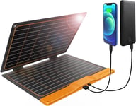 Portable 20W Solar Panel Charger for Outdoor Camping USB-A/C Waterproof Foldable