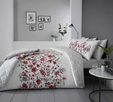 Housse de Couette Dreams & Drapes Facile d'entretien, Red, Duvet Set: Super-King