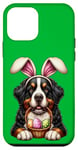 Coque pour iPhone 12 mini Oreilles de lapin - Bouvier bernois - Œufs de Pâques