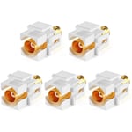 Tlily - Lot de 5 Inserts de Prise bnc pour Câbles bnc Prise Murale, Insert bnc, Adaptateur de Prise de Câble f/f sdi avec Prise tv