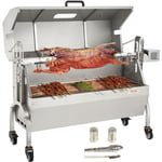 Mophorn - vevor Barbecue a Charbon avec Tournebroche Electrique Charge 60 kg 4 tr/min Rotissoire a Charbon Barbecue Rotissoire Cuisson 104x38 cm