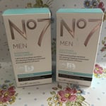 2x No7 Men Soothing Moisturiser SPF 15. 50ml Sensetive Care New . Boxed.