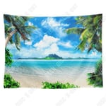 TD® NEUFU 2.4x2.4m Toile de Fond Plage de l'île Backdrop Pour Photographie Studio Photo