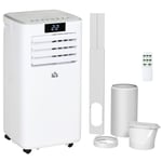 HOMCOM 10000 BTU Mobile Air Conditioner Indoor Portable AC Unit w/ RC, White