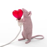 Seletti Mouse Lamp Valentine`s day Bordslampa USB Rosa