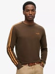 Superdry Essential Logo Retro Long Sleeve Top, Bracken Brown