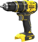 Stanley Fatmax Perceuse À Percussion Sans Fil 18V Lithium Ion 80 Nm Moteur Brushless 35 700 Cps/Mn Sans Batterie Ni Chargeur Gamme Fatmax V20 Sfmcd721B-Xj