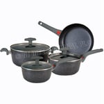 7PC FORGED NON STICK COOKWARE SET SAUCE PAN POT GLASS LID KITCHEN FRY PAN FRYING