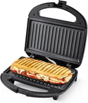 YASHE Sandwich Toaster, Panini Press, Panini Maker with Indicator Lights, Non-Stick Plates, Cool Touch Handle, 750W
