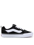 Vans Mens Knu Skool Trainers - Black/White, Black/White, Size 4, Men