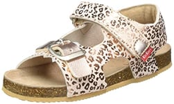 KICKERS FUXIO Sandale, Rose Clair Leopard, 34 EU