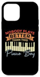 Coque pour iPhone 12 mini Piano Claviers Pianiste Kid