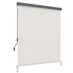 SONGMICS 2.5 x 1.6 m (H x L), Store Vertical, Brise-Vue rétractable, Paravent d’extérieur, Pare-Soleil, pour Balcon, Patio, terrasse et Jardin, avec boîtier, Protection de Vie privée, Beige GSA165BE