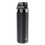 ION8 Leak Proof Sports Water Bottle, Stainless Steel, Grey, 1 Litre