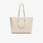 Lacoste Sac cabas Maheki en cuir embossé Taille Taille unique Blanc Osseux