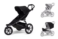 Poussette sportive Thule Urban Glide 3 Black + poignée + habillage pluie