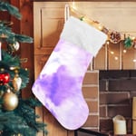 Julklapp, personliga julklappsstrumpor set om 2 Magenta Blå Tie Dye 45,7 cm Julstrumpor Hängande Ornament Eldstad för Träddekoration