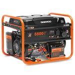 Daewoo GDA 6500E Générateur de moteur 5000 W 30 L Essence Orange Noir