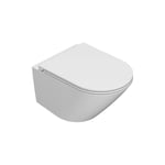 Wc suspendu sans rebord 52x36 cm Globo Forty3 FOS07BI Blanc - Céramique - Standard