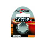 Pile bouton CR2450 Lithium 3V ANSMANN (Blister 1 pile)