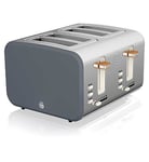 Swan 4 Slice Nordic Style Toaster - Grey