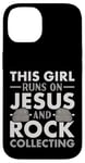 Coque pour iPhone 14 Collection Rock Collector This Girl Runs On Jesus And Rock Collecting