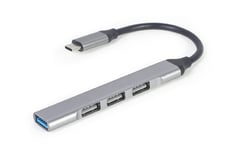 Gembird Uhb-Cm-U3p1u2p3-03, Usb 3.2 Gen 1 (3.1 Gen 1) Type-C, Usb 2.0, Usb 3.2 Gen 1 (3.1 Gen 1) Type-A, 5000 Mbit/S, Sølv, 0,13 M, Windows 10, Windows 11