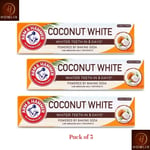 Arm & Hammer Coconut White Baking Soda Whiter Teeth Toothpaste 75ml - Pack of 3