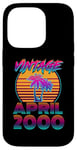 Coque pour iPhone 14 Pro 25 Years Old Retro Vintage Funny April 2000 25th Birthday