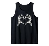 Skeleton Hands Heart Shape Gothic Halloween Creepy Tank Top