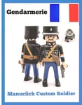 PLAYMOBIL personnalisé WW2 GENDARME FRANÇAIS SECONDE GUERRE POLICE MONDIALE V2