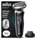 Braun Series 7 Electric Shaver for Men with Precision Trimmer, Cordless Foil Razor, Wet and Dry, 100 Percent Waterproof, UK 2 Pin Plug, 70-N1200s, Silver Razor