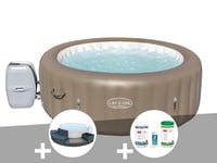 Kit spa gonflable Bestway Lay-Z-Spa Palm Springs rond Airjet 4/6 places + Ensemble mobilier + Kit traitement brome